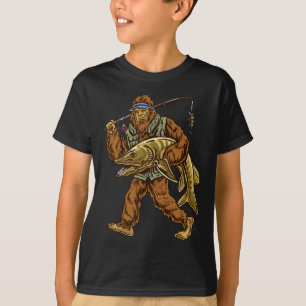 T-shirt Pêche du maskinongé Bigfoot chasse de maskinongé p