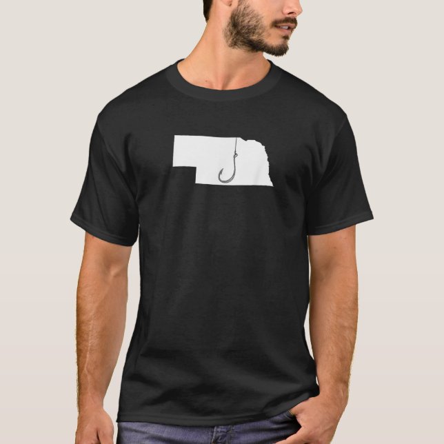 T-shirt Pêche du Nebraska Pêcheur État Pêcheur Poisson Hot (Devant)