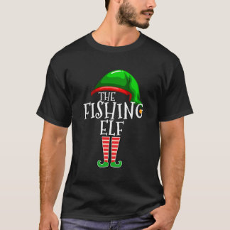 T-shirt Pêche Elf Famille Groupe de jumelage Noël Cadeau D
