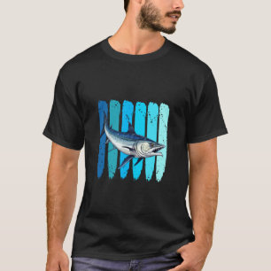 T-shirt Pêche en eau salée Poisson Rétro Barracuda Amoureu