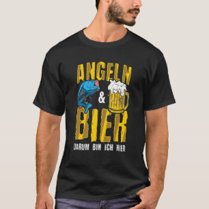T-shirt Pêche et bière Citation de pêche Hameçon de pêche
