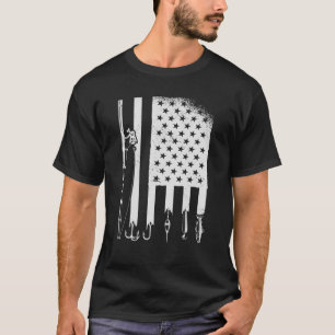 T-shirt Pêche - États-Unis Drapeau Pêcheur américain B
