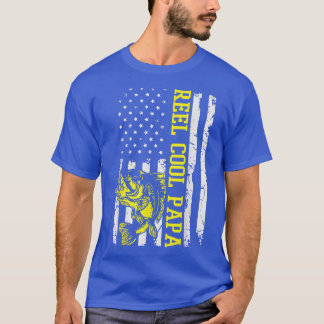T-shirt Pêche Fête des pères homme Fisher USA Drapeau Amér
