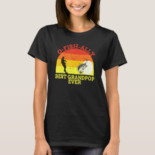 T-shirt Pêche Grand-pop Pêcheur Meilleur Papa Jamais Poiss