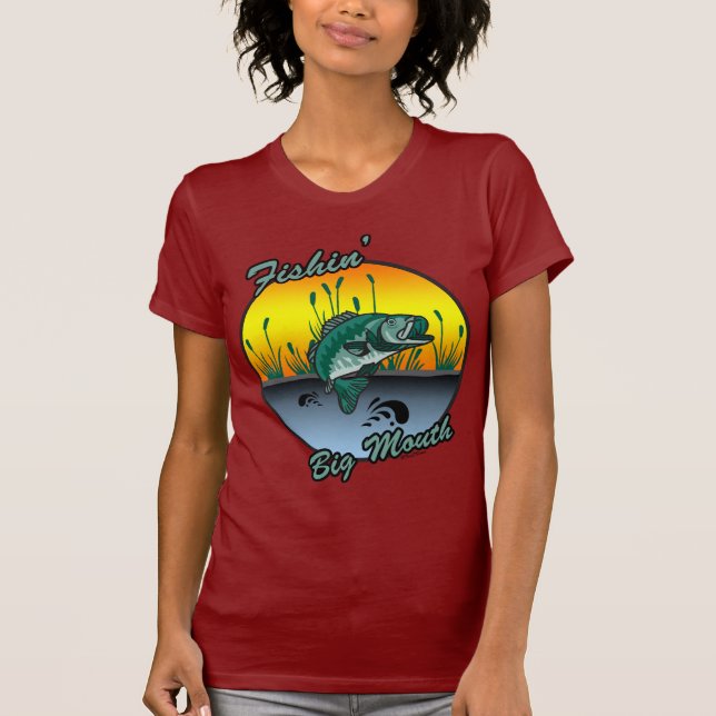 T-shirt Pêche Grosse Bouche Chemises de pêche (Devant)