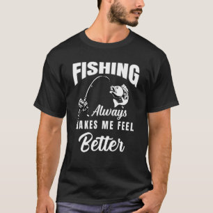 T-shirt Pêche Hommes Femmes Me Sent Toujours Mieux
