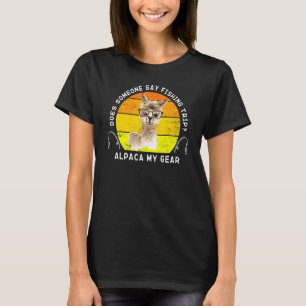 T-shirt Pêche Lama Mon Équipement Pêcheur Blague Pêcheur C