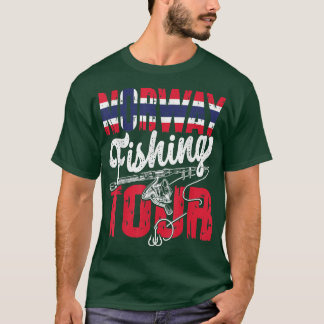 T-shirt Pêche Norvège Visite de pêche Vacances Norwegian F