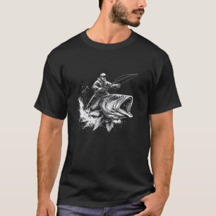 T-shirt Pêche Papa Aventure Épique Pêcheur Monter le Mons
