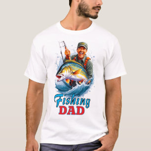 T-shirt Pêche papa Joyeux poisson de Fête des pères heureu