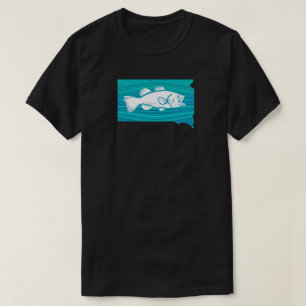 T-shirt Pêche par vagues du Dakota du Sud