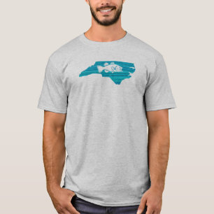 T-shirt Pêche par vagues en Caroline du Nord