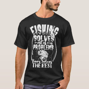 T-shirt Pêche Pêche et bière drôle de citation de pêche T