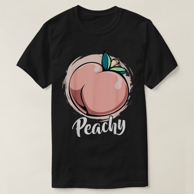T-shirt Pêche Pêche Pêche Fruit d'été Rétro Hippie Fe (Design devant)