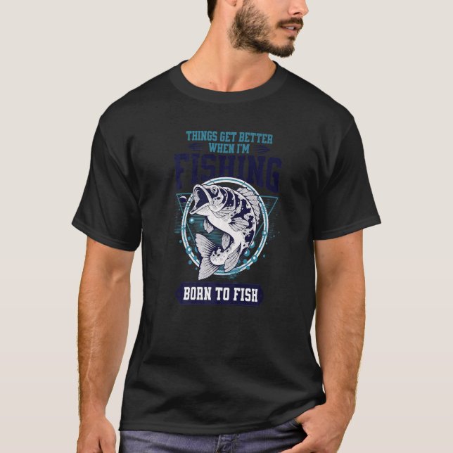T-shirt Pêche Pour Hommes Basse Pêche Pêcheur Master Bai (Devant)