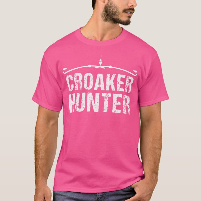 T-shirt Pêche Pour Hommes Croaker Hunter (Devant)