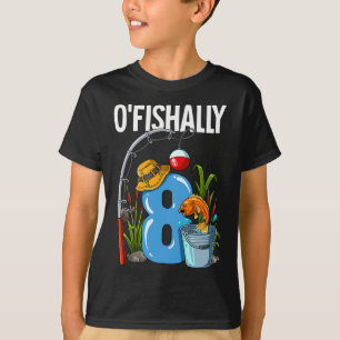T-shirt Pêche pour son 8ème anniversaire 8 ans O'fishally