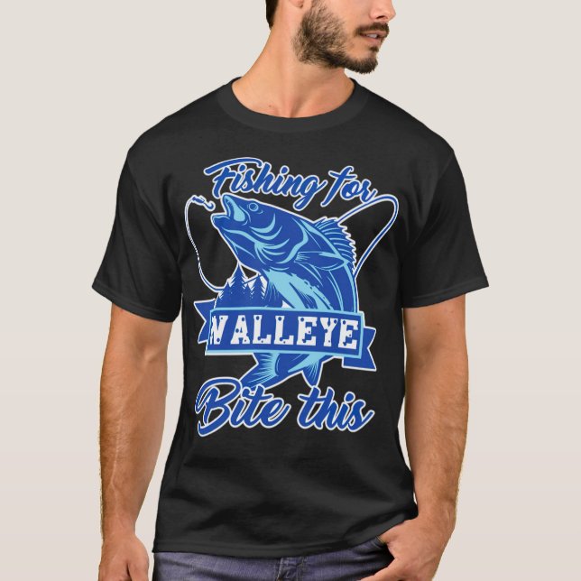 T-shirt Pêche pour Walleye tournoi de pêche de gros roche  (Devant)
