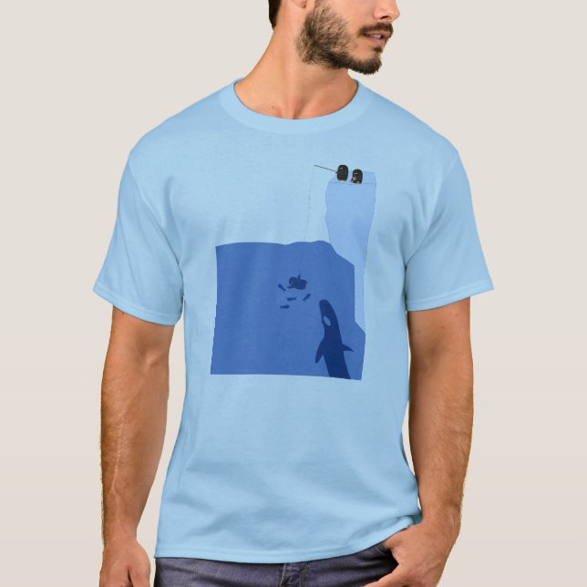T-shirt Pêche psychotique de pingouin (Devant)