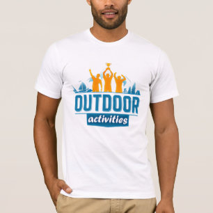 T-shirt Pêche Randonnée Camping ... Logo d'activité extéri