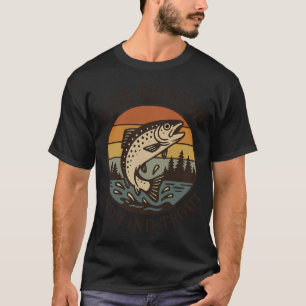T-shirt Pêche Rétro Autour Et Trouvez La Pêche à La Truite