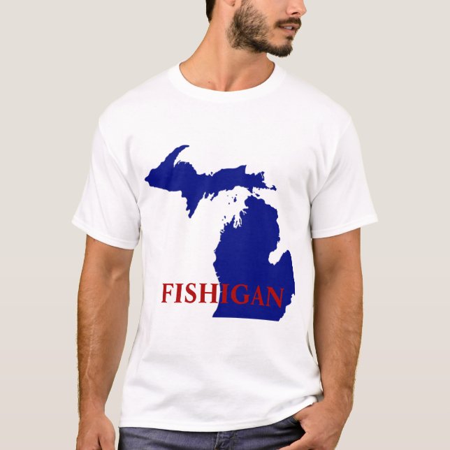 T-shirt pêche sportive pour le Michigan (Devant)