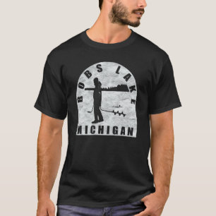 T-shirt Pêche sur glace au lac Bobs Michigan