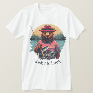 T-shirt Pêche terminée" avec l'équipage de l'ours