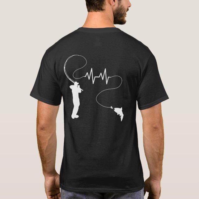 T-shirt Pêche truite à battement de coeur (Dos)