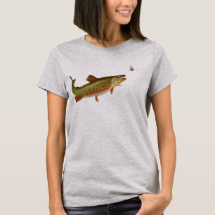 T-shirt Pêche vintage à la truite arc-en-ciel