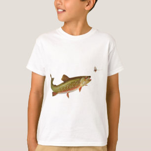 T-shirt Pêche vintage à la truite arc-en-ciel