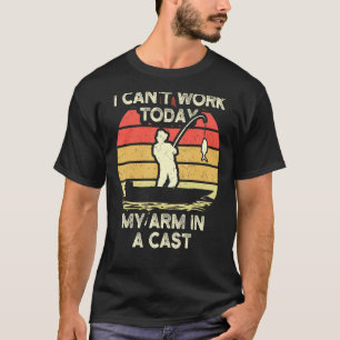 T-shirt Pêche vintage Je ne peux pas travailler aujourd'hu