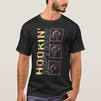 T-shirt Pêcher à la hameçon n'est pas facile Fleur amoureu