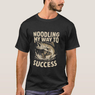T-shirt Pêcher À Mains Nues Pour Réussir Noodler Chat Tête