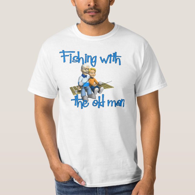 T-shirt Pêcher avec le vieil homme (Devant)