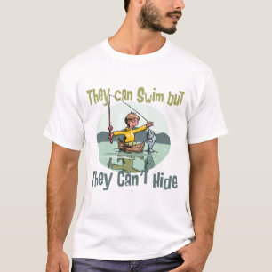 T-shirt Pêcher nager mais ne peut pas se cacher