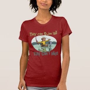 T-shirt Pêcher nager mais ne peut pas se cacher