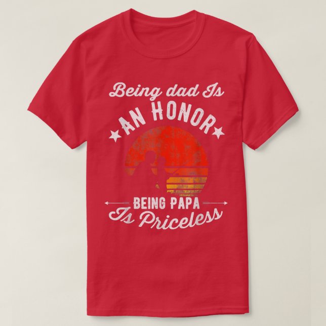 T-shirt Pêcher Pour Papa Un Honneur Être Papa Est Inestima (Design devant)