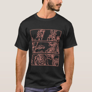 T-shirt Pêcher Roses esthétique Soft Grunge Pastel Goth Pu