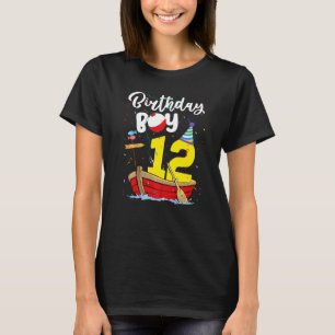 T-shirt Pêcheur 12e Anniversaire Garçon Pêche 12 Ans Th