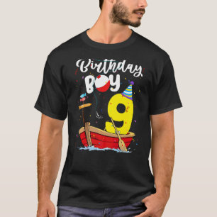 T-shirt Pêcheur 9e anniversaire Garçon Pêche 9 ans Eux