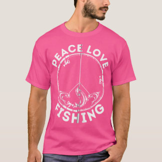 T-shirt Pêcheur Amour Paix Pêche Pêcheur Pêcheur