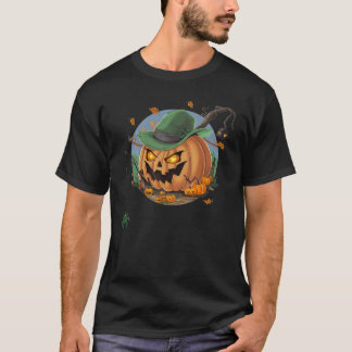 T-shirt Pêcheur citrouille Pêche Drôle Halloween