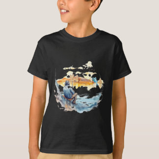 T-shirt Pêcheur dans une ville européenne détente pêche ar