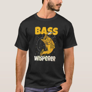T-shirt Pêcheur de basse Wisperer Papa père dicton de pêch