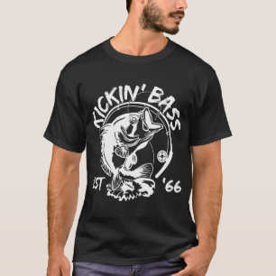 T-shirt Pêcheur de basses à l'anniversaire Né en 1966 Anné