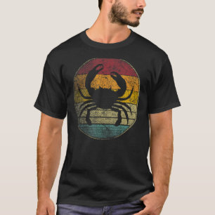 T-shirt Pêcheur De Crabe Poisson Pêche Gif Style Rétro Vin