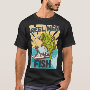 T-shirt Pêcheur de pêche réelle drôle de bobine de poisson
