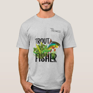T-shirt Pêcheur de truite Truite arc-en-ciel en environnem
