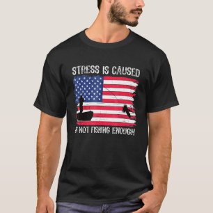 T-shirt Pêcheur Drapeau Usa Pêche Poisson Pour Pêcheur